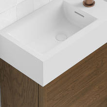 Cali 460mm Walnut Wall Hung Vanity with Basin & Shaving Cabinet Package
